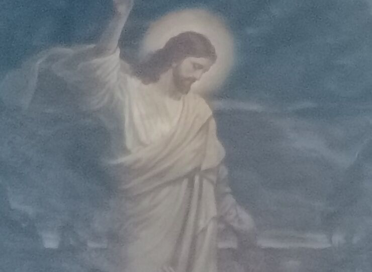 Alterbilledet - Kristus og Peter på havet